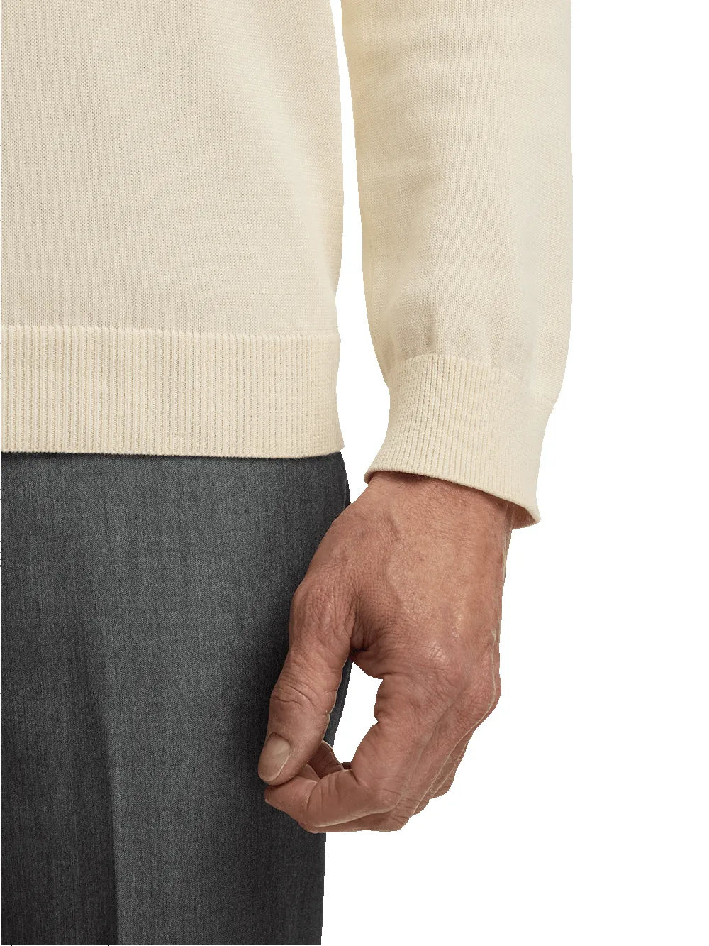 Supima Cotton Turtleneck - Ivory sold by Paul Fredrick product image thumbnail 4