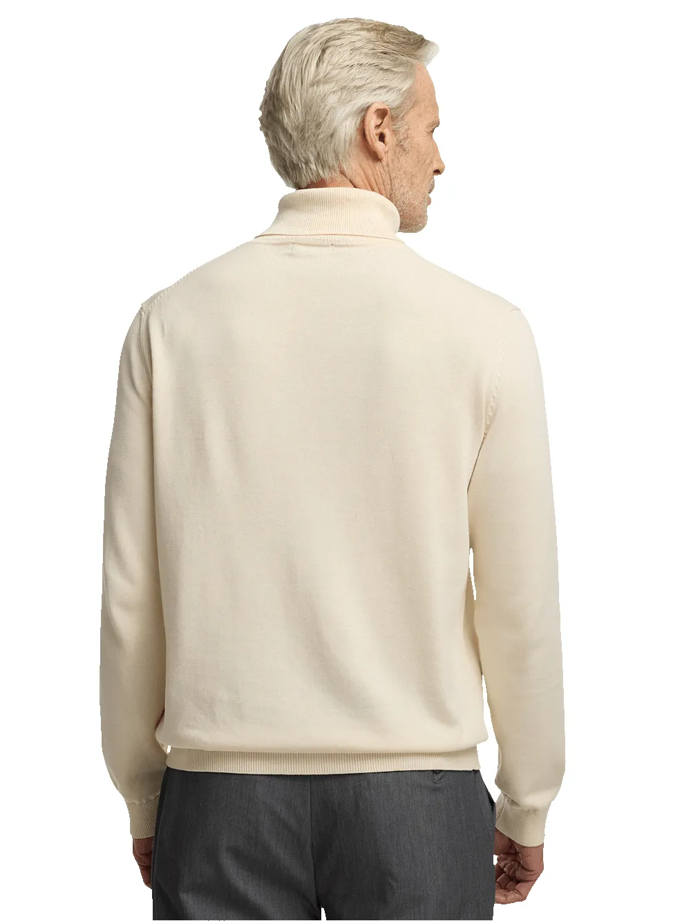 Supima Cotton Turtleneck - Ivory sold by Paul Fredrick product image thumbnail 5