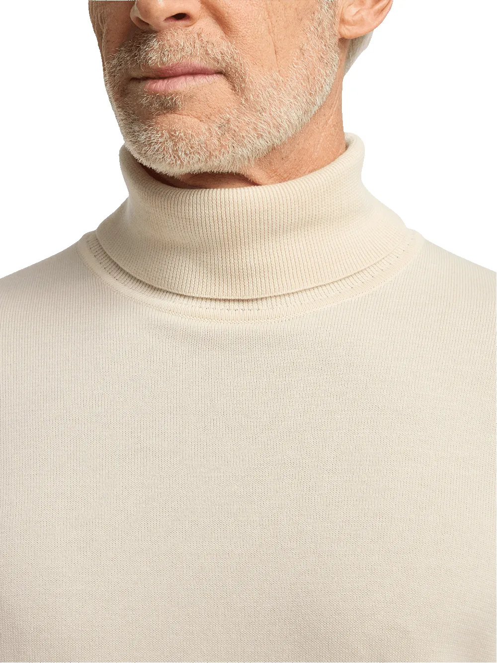 Supima Cotton Turtleneck - Ivory sold by Paul Fredrick product image thumbnail 3
