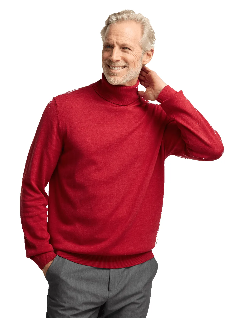 Supima Cotton Turtleneck - Red sold by Paul Fredrick product image thumbnail 2
