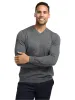 Merino Wool V-neck Sweater - Grey sold by Paul Fredrick