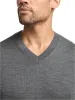 Merino Wool V-neck Sweater - Grey sold by Paul Fredrick