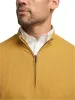 Silk Cotton Cashmere Quarter Zip Mock Neck Sweater - Gold sold by Paul Fredrick