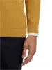 Silk Cotton Cashmere Quarter Zip Mock Neck Sweater - Gold sold by Paul Fredrick