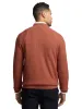 Silk Cotton Cashmere Quarter Zip Mock Neck Sweater - Terracotta sold by Paul Fredrick