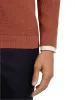 Silk Cotton Cashmere Quarter Zip Mock Neck Sweater - Terracotta sold by Paul Fredrick