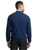 Silk Cotton Cashmere Quarter Zip Mock Neck Sweater - Navy sold by Paul Fredrick