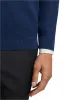 Silk Cotton Cashmere Quarter Zip Mock Neck Sweater - Navy sold by Paul Fredrick