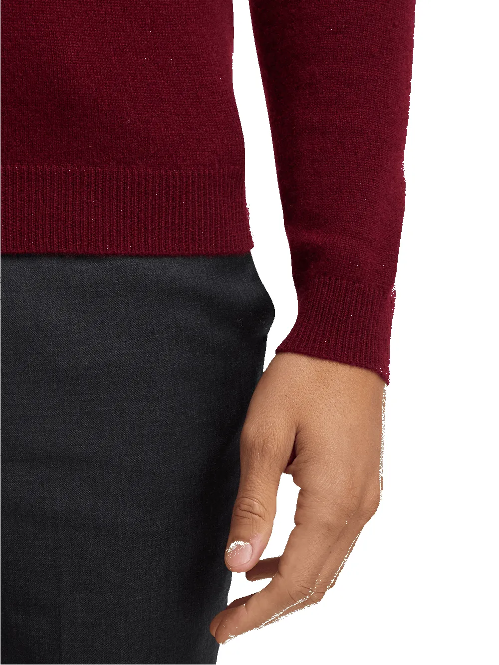 Cashmere Turtleneck Sweater - Burgundy sold by Paul Fredrick product image thumbnail 4