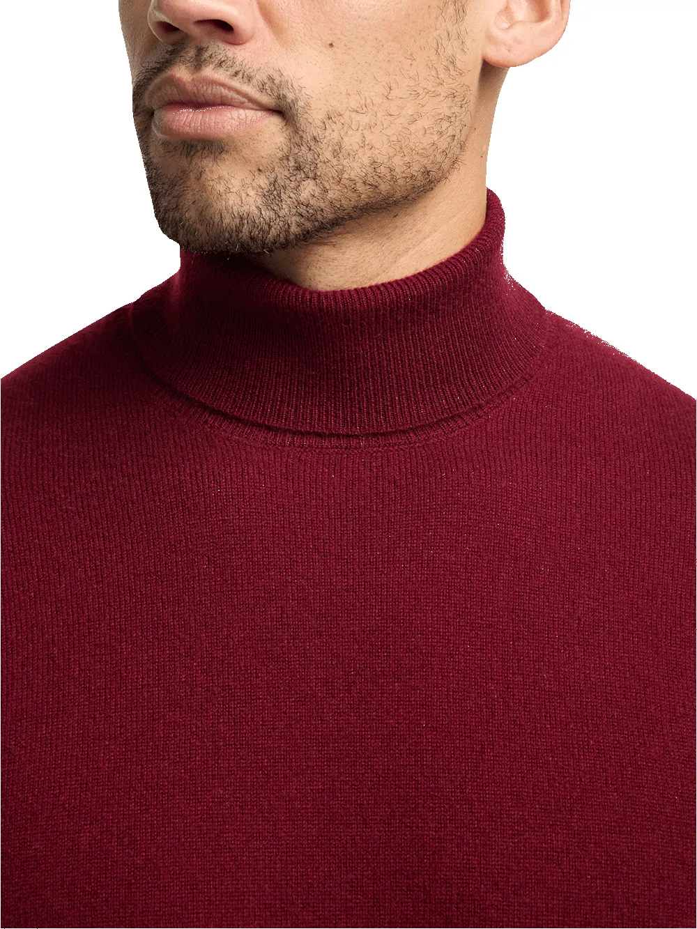 Cashmere Turtleneck Sweater - Burgundy sold by Paul Fredrick product image thumbnail 3