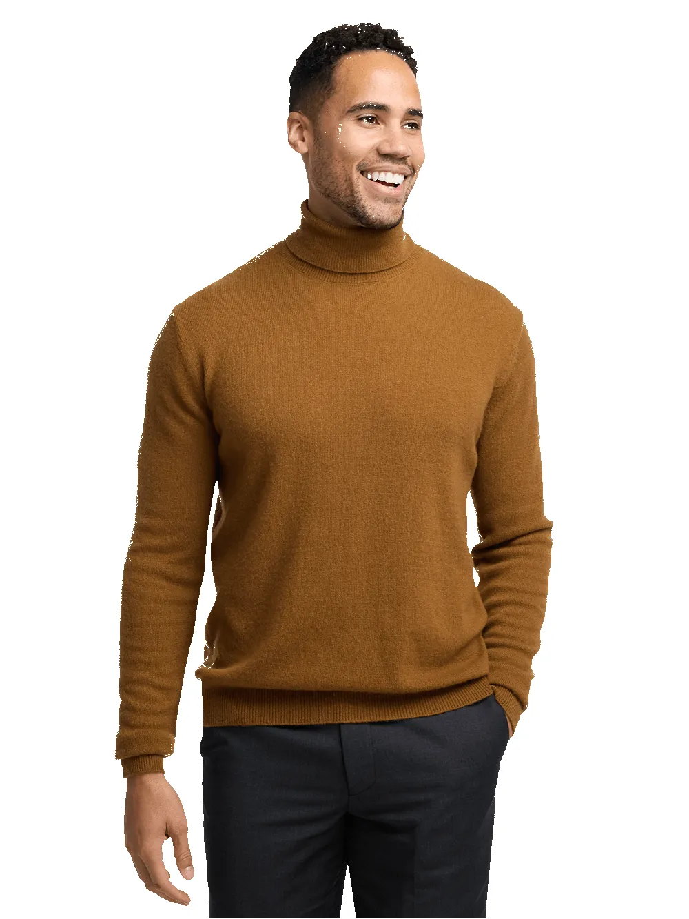 Cashmere Turtleneck Sweater - Brown sold by Paul Fredrick product image thumbnail 2