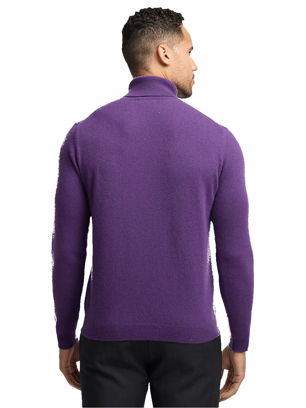 Cashmere Turtleneck Sweater - Purple sold by Paul Fredrick product image thumbnail 5