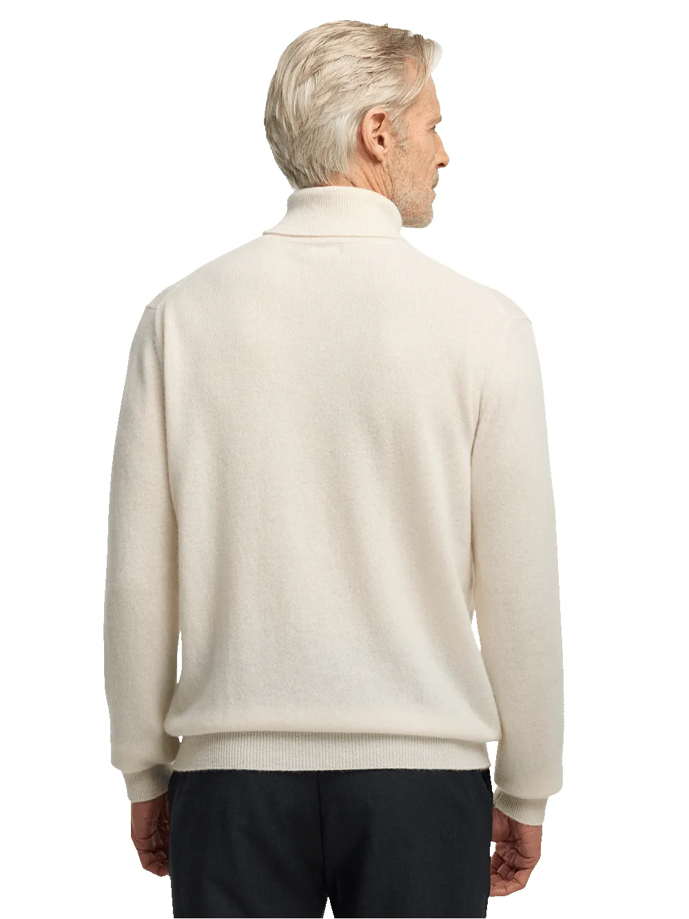 Cashmere Turtleneck Sweater - Ivory sold by Paul Fredrick product image thumbnail 5