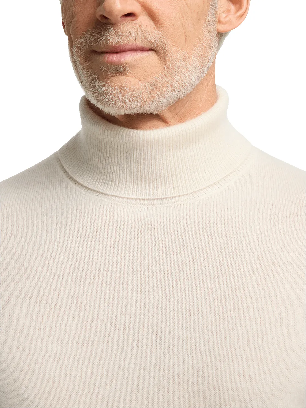 Cashmere Turtleneck Sweater - Ivory sold by Paul Fredrick product image thumbnail 3