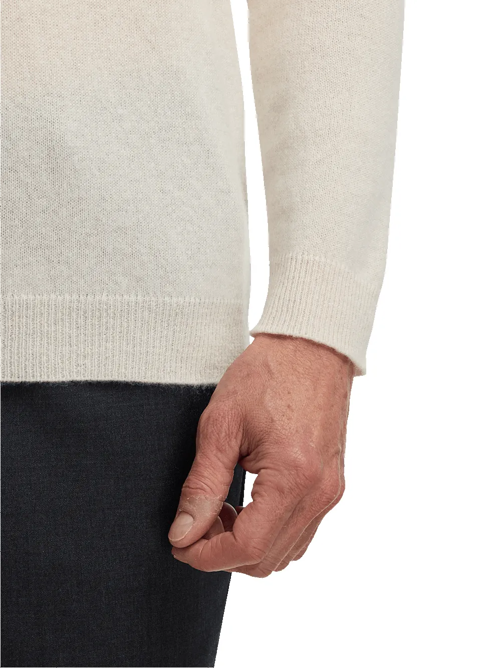 Cashmere Turtleneck Sweater - Ivory sold by Paul Fredrick product image thumbnail 4