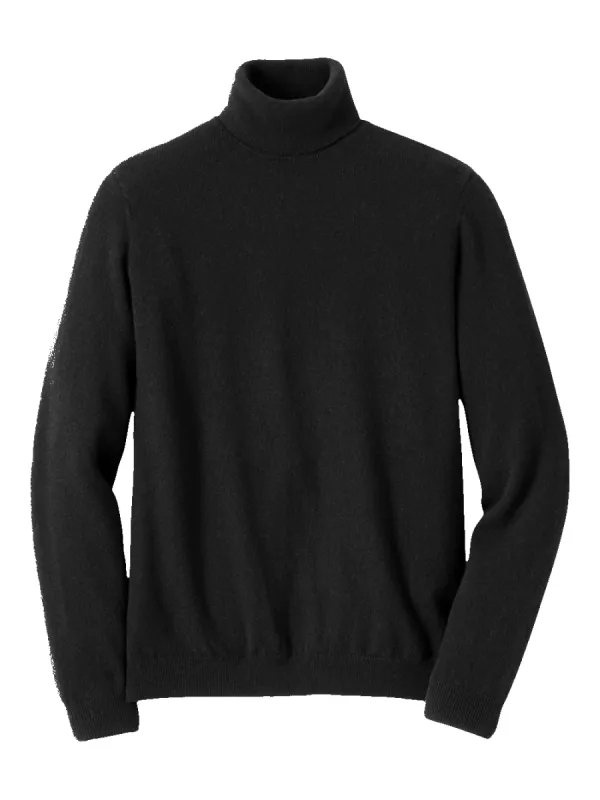 Cashmere Turtleneck Sweater - Black sold by Paul Fredrick