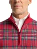 Cotton Quarter Zip Mock Neck Sweater - Red sold by Paul Fredrick