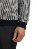 Cotton Three Button Polo - Black/ivory sold by Paul Fredrick