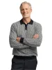 Cotton Three Button Polo - Black/ivory sold by Paul Fredrick