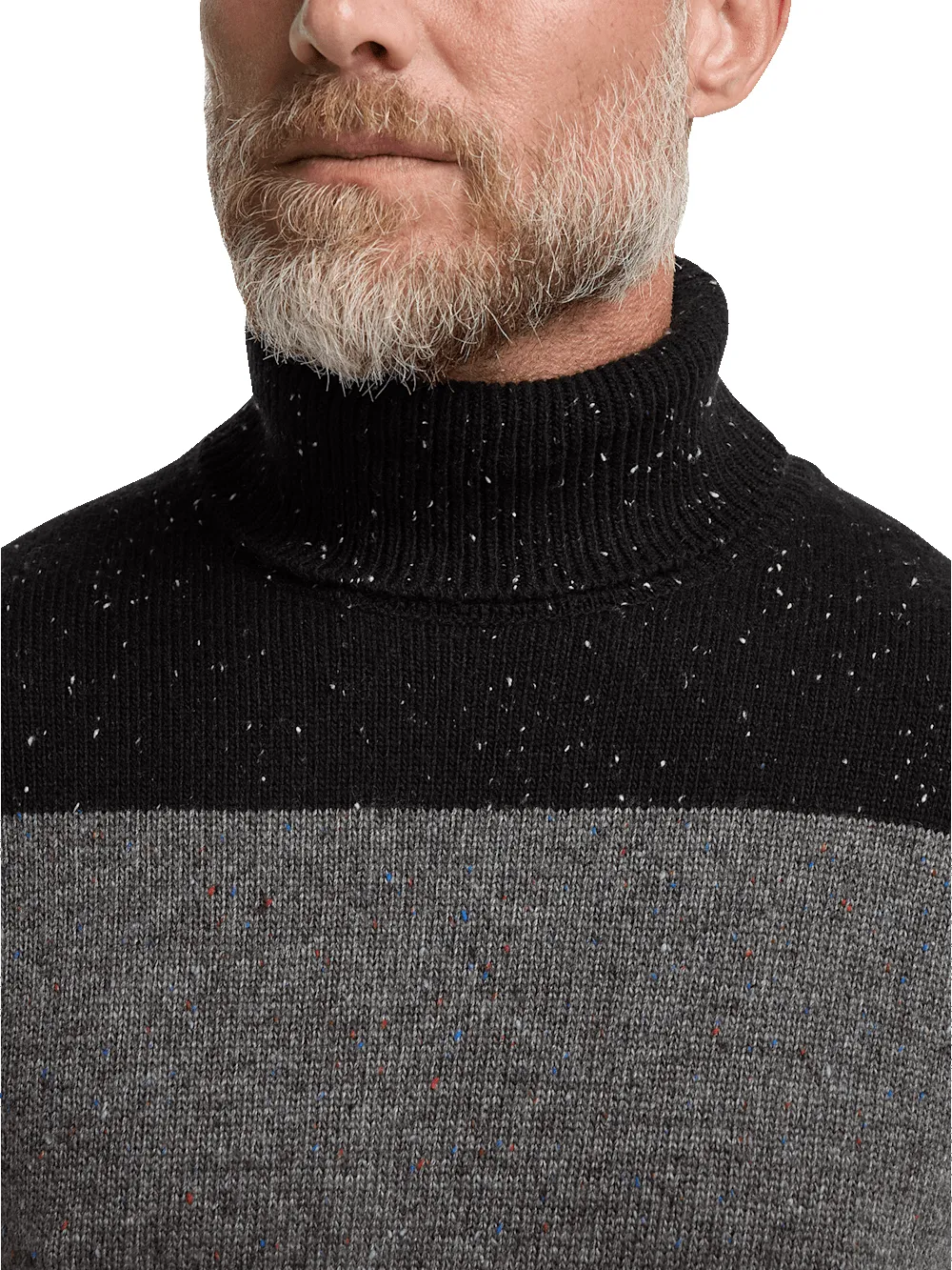 Donegal Turtleneck Sweater - Black sold by Paul Fredrick product image thumbnail 3