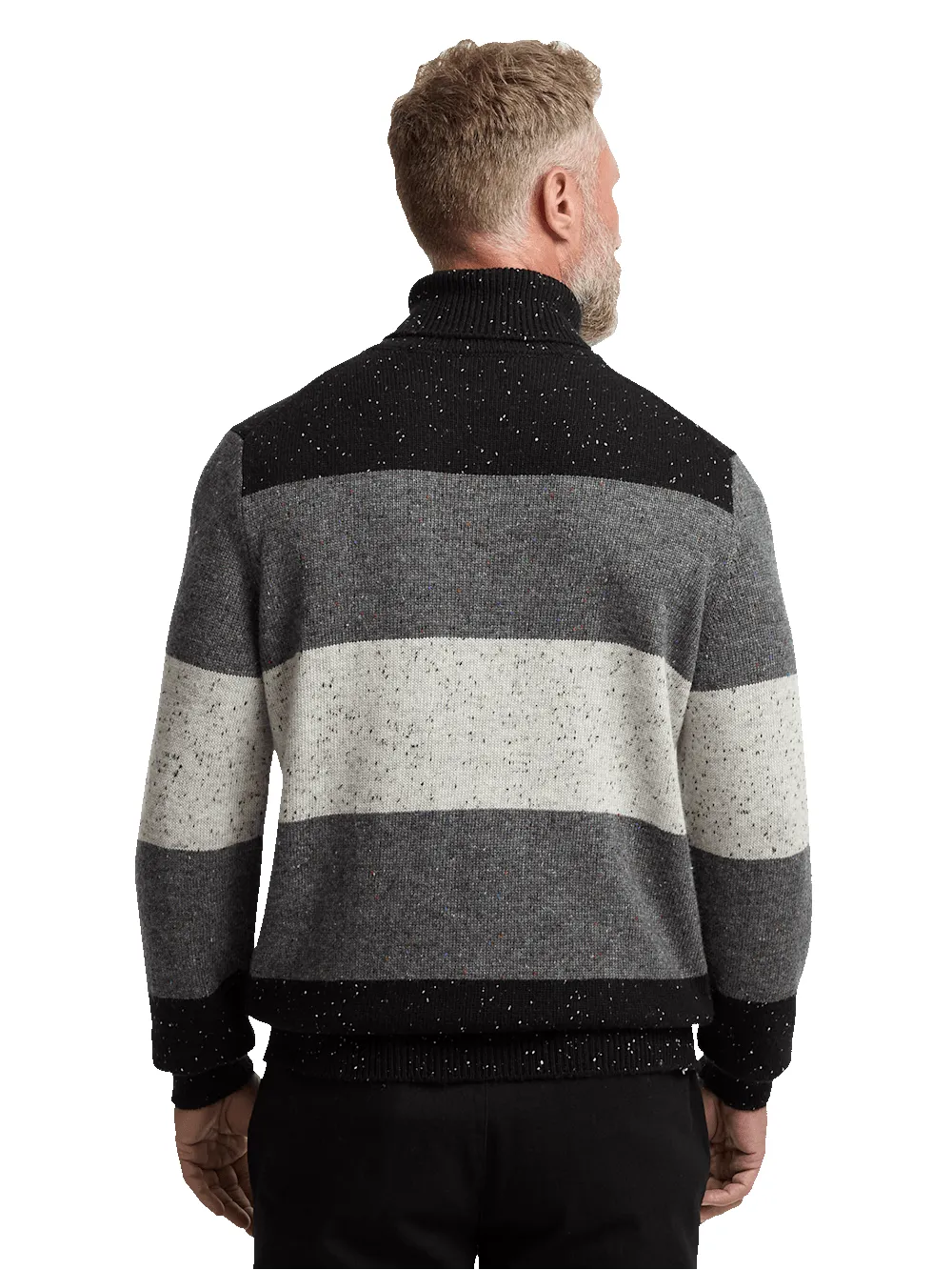 Donegal Turtleneck Sweater - Black sold by Paul Fredrick product image thumbnail 5