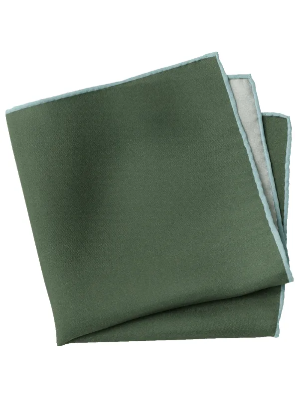 Solid Silk Pocket Square - Green sold by Paul Fredrick