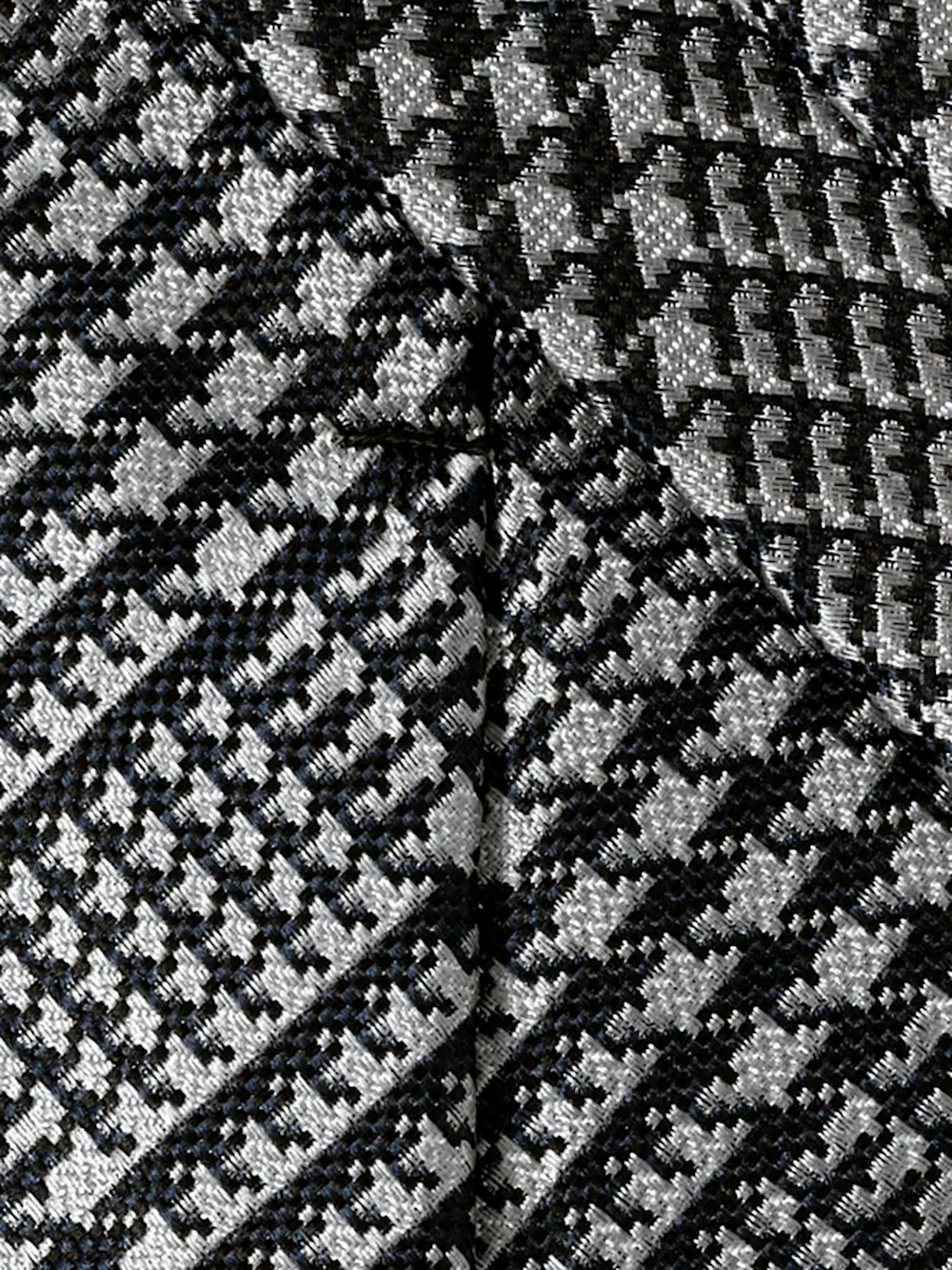 Houndstooth Woven Silk Tie - Black/grey sold by Paul Fredrick product image thumbnail 4
