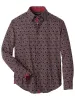 Polyester/spandex Geometric Casual Shirt - Black/red sold by Paul Fredrick