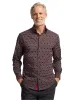 Polyester/spandex Geometric Casual Shirt - Black/red sold by Paul Fredrick