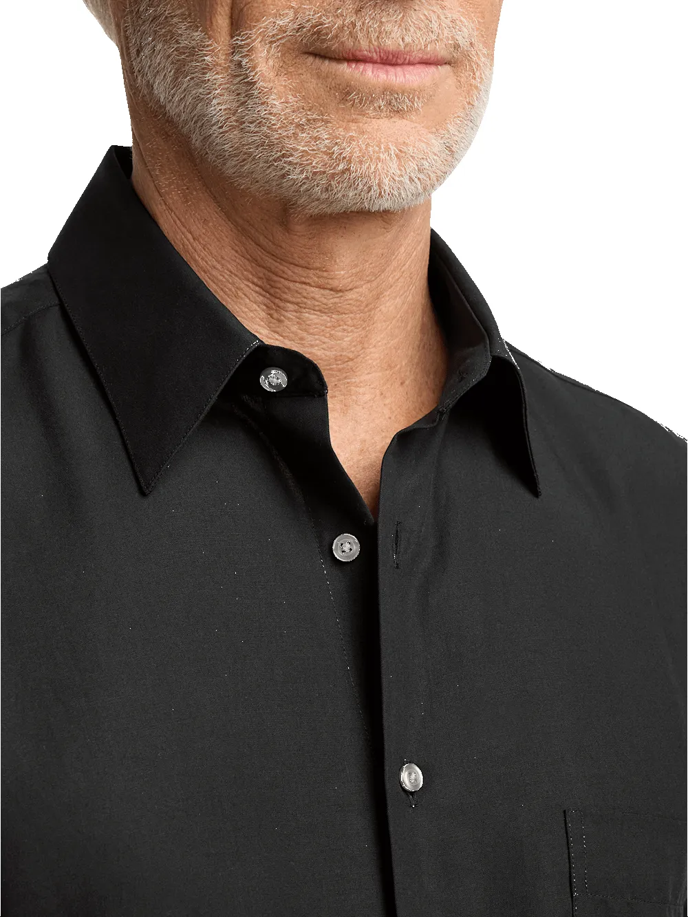 Lyocell Solid Casual Shirt - Black sold by Paul Fredrick product image thumbnail 3