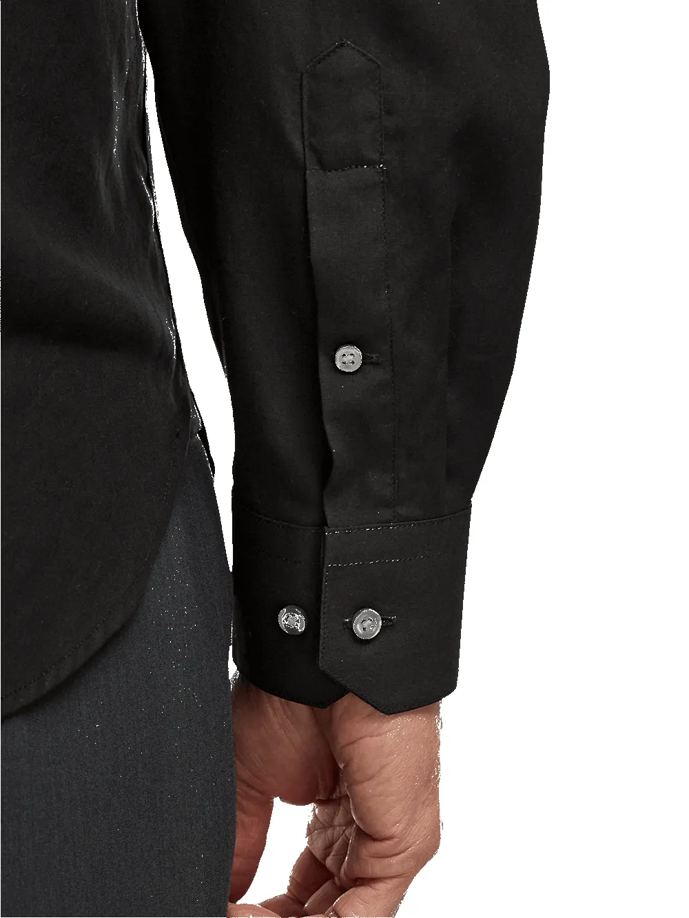 Lyocell Solid Casual Shirt - Black sold by Paul Fredrick product image thumbnail 4