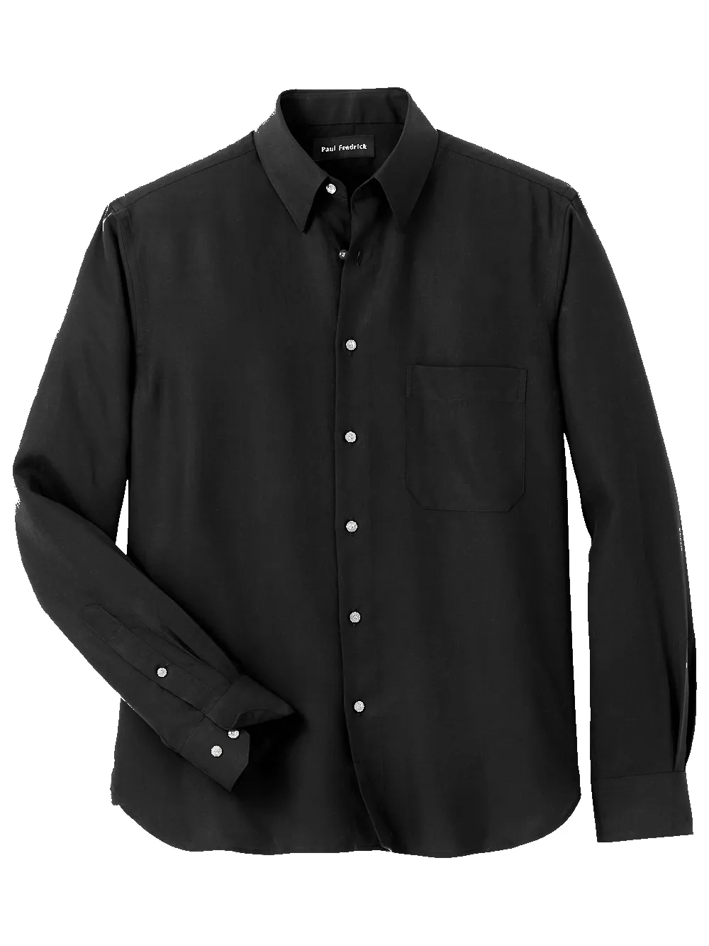 Lyocell Solid Casual Shirt - Black sold by Paul Fredrick