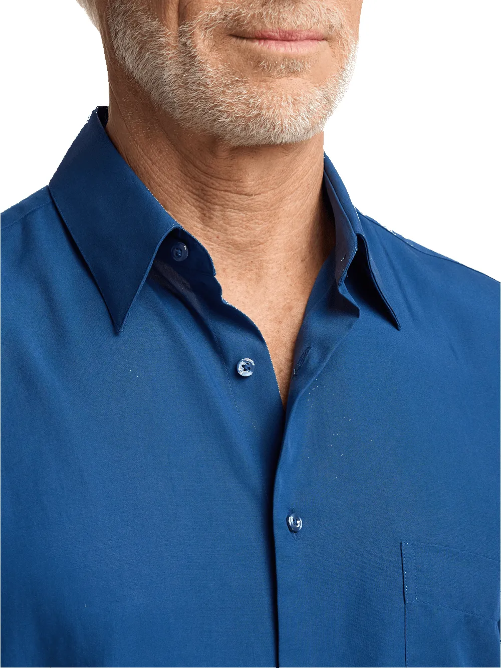 Lyocell Solid Casual Shirt - Blue sold by Paul Fredrick product image thumbnail 3