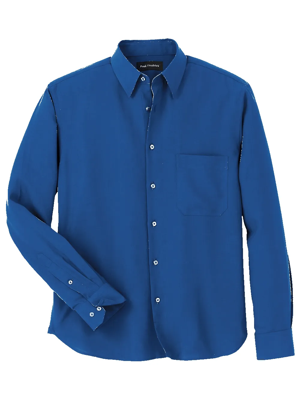 Lyocell Solid Casual Shirt - Blue sold by Paul Fredrick