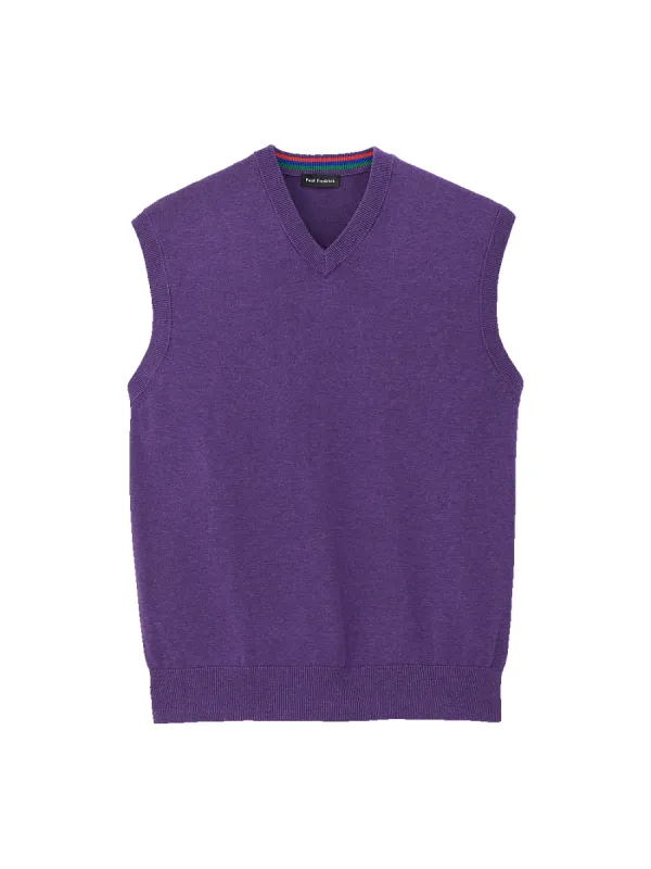 Supima Cotton Vest - Purple sold by Paul Fredrick
