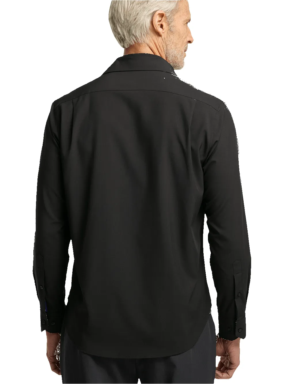 Performance Stretch Solid Casual Shirt - Black sold by Paul Fredrick product image thumbnail 5