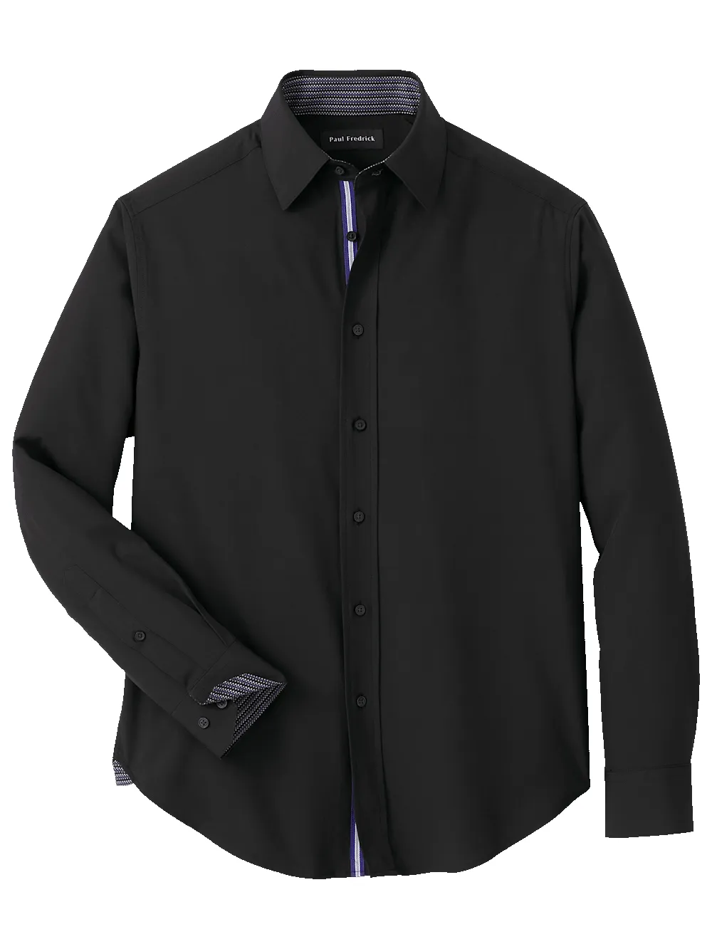 Performance Stretch Solid Casual Shirt - Black sold by Paul Fredrick