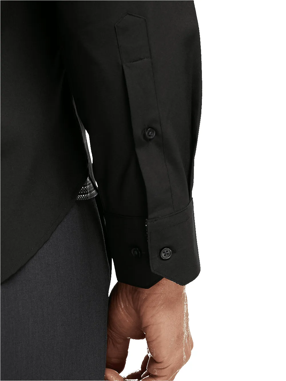 Performance Stretch Solid Casual Shirt - Black sold by Paul Fredrick product image thumbnail 4