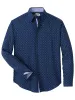 Performance Stretch Geometric Casual Shirt - Navy/purple sold by Paul Fredrick