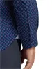 Performance Stretch Geometric Casual Shirt - Navy/purple sold by Paul Fredrick