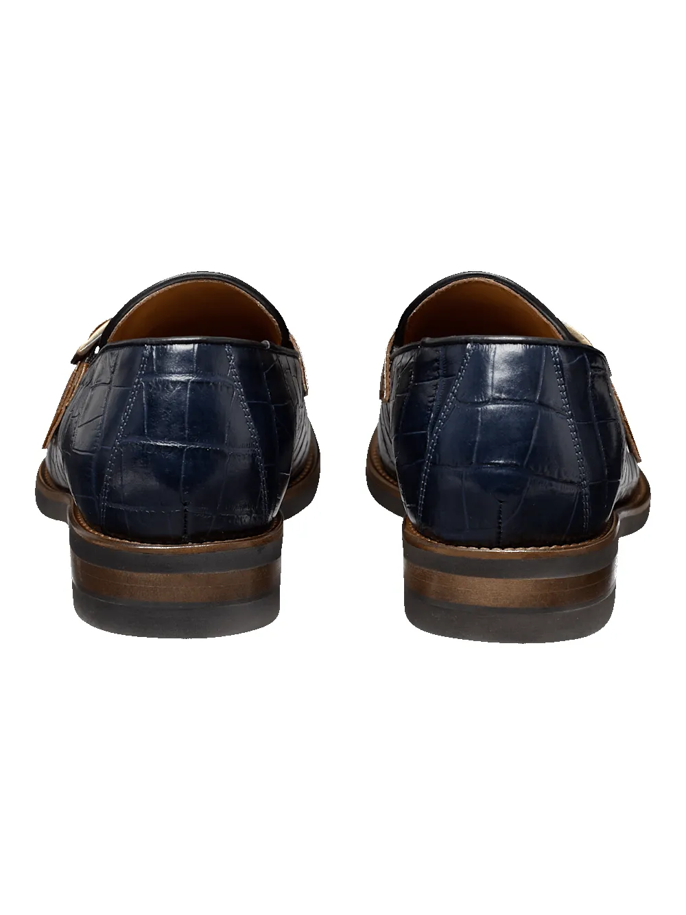Edward Monk Strap Loafer - Navy/tan sold by Paul Fredrick product image thumbnail 4
