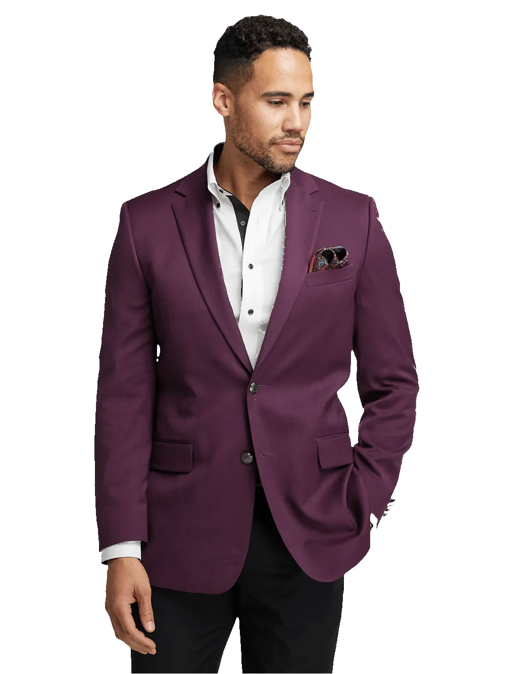 Travel Blazer - Plum sold by Paul Fredrick product image thumbnail 2