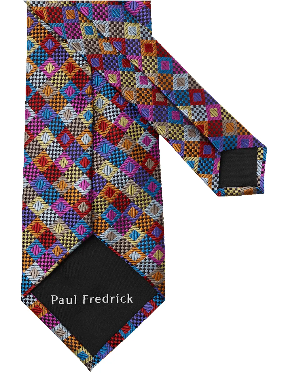 Geometric Woven Silk Tie - Multi sold by Paul Fredrick product image thumbnail 3