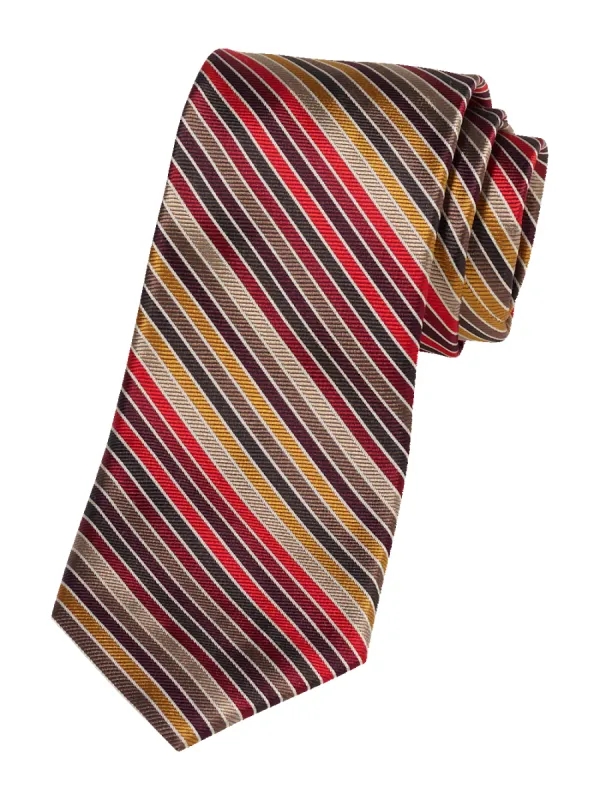 Stripe Woven Silk Tie - Multi sold by Paul Fredrick