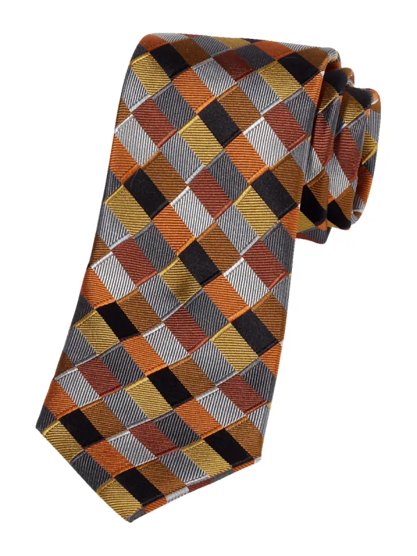 Geometric Woven Silk Tie - Multi sold by Paul Fredrick