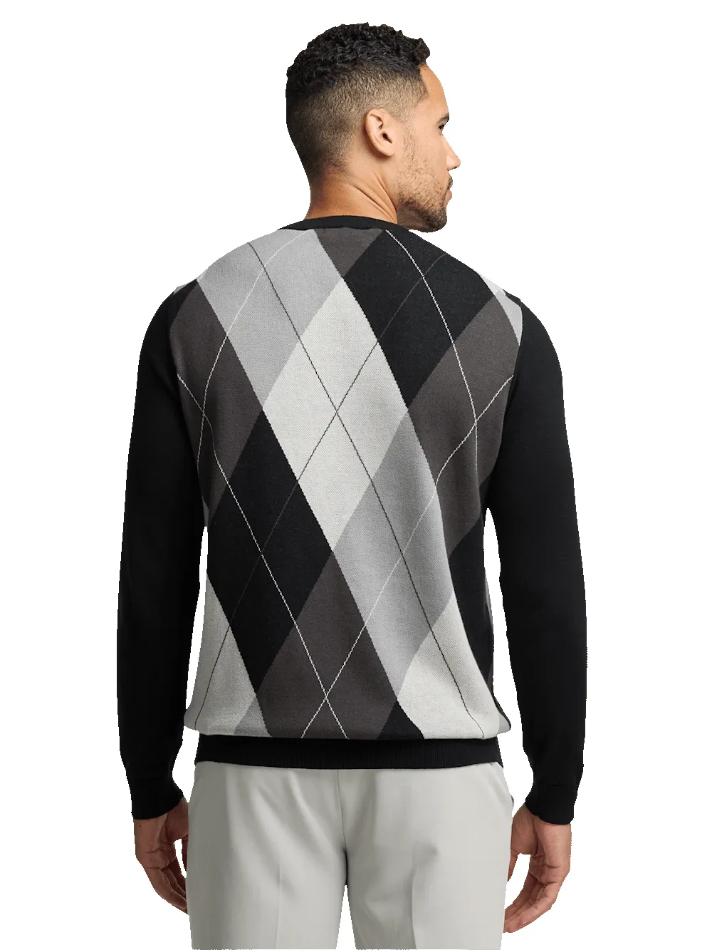 Cotton Crewneck Sweater - Black sold by Paul Fredrick product image thumbnail 5