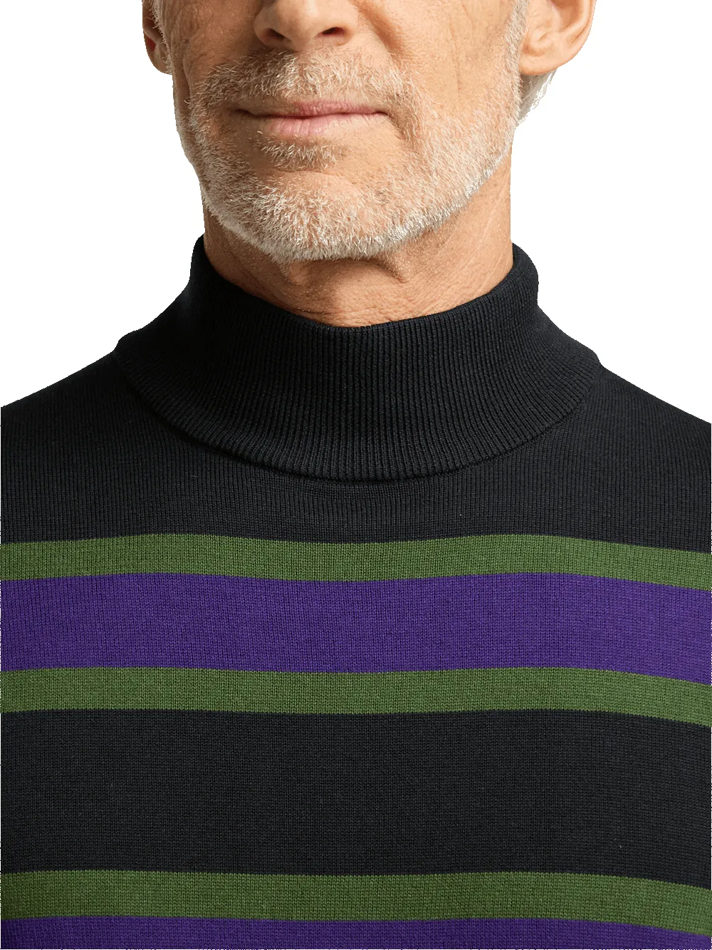 Cotton Mock Neck Sweater - Black sold by Paul Fredrick product image thumbnail 3