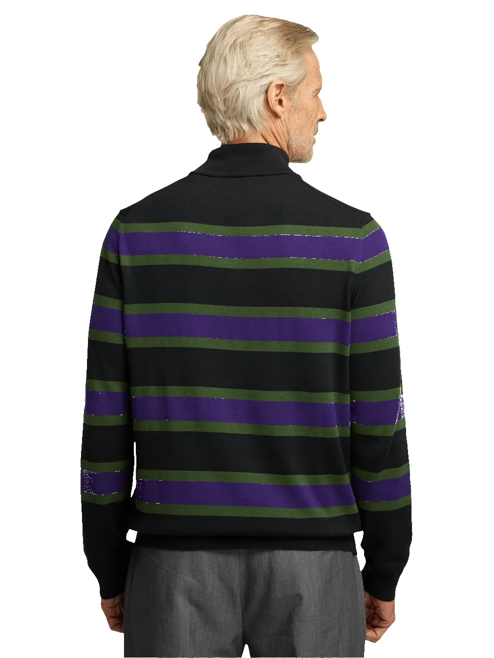 Cotton Mock Neck Sweater - Black sold by Paul Fredrick product image thumbnail 5
