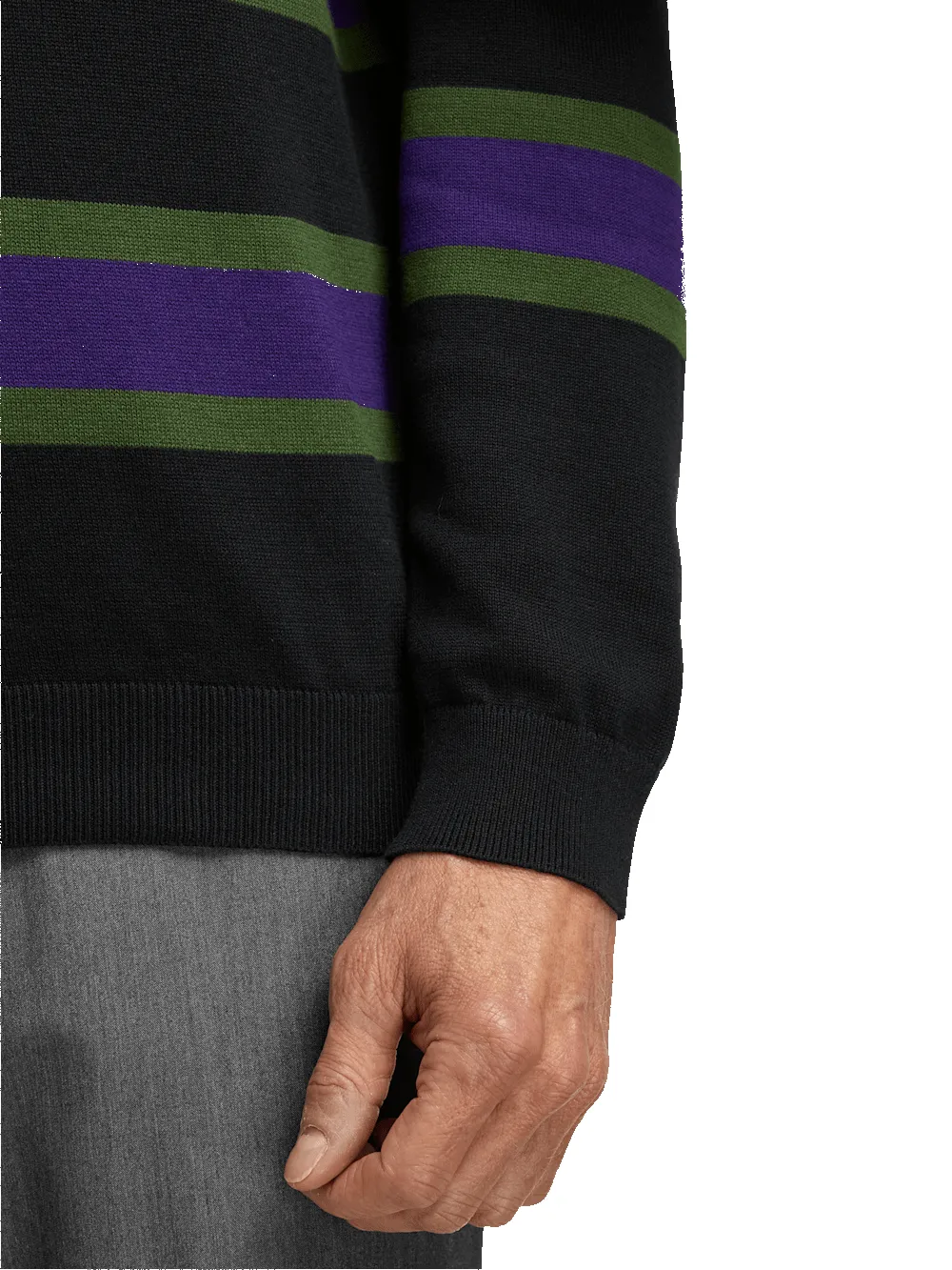 Cotton Mock Neck Sweater - Black sold by Paul Fredrick product image thumbnail 4