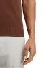 Cotton Full Zip Polo - Brown sold by Paul Fredrick
